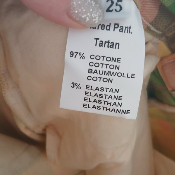 Swedish Hasbeen Jeans 25 tartan flare - Picture 4 of 5